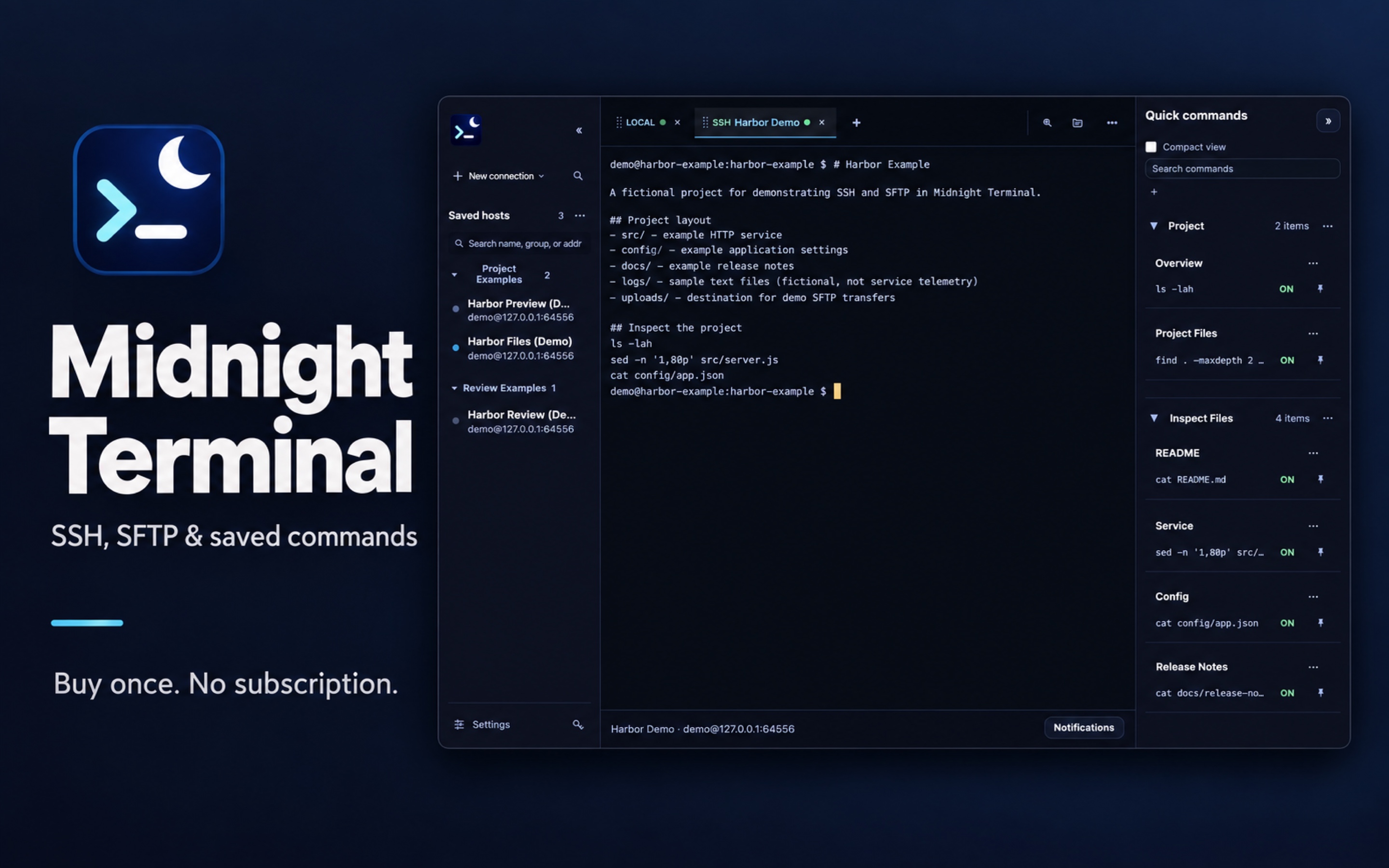 Midnight Terminal app screenshot